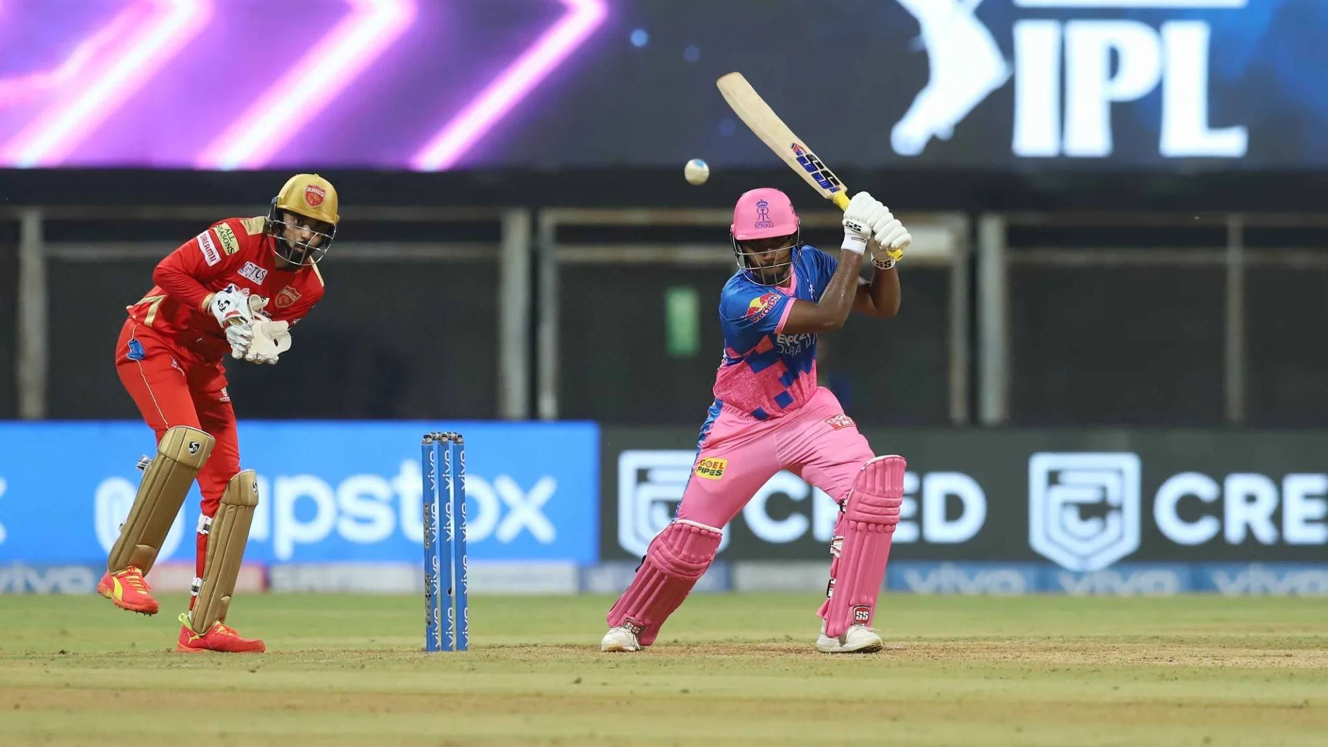 Sanju Samson plays a shot. (Image: BCCI/IPL)