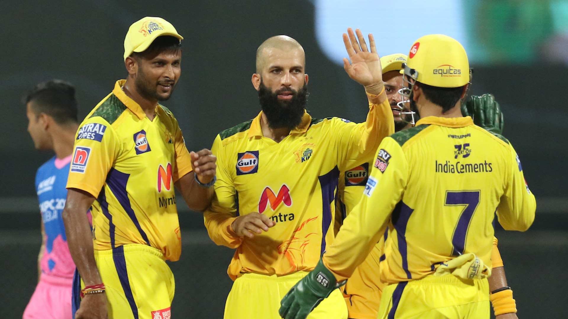 IPL 2021: Chennai Super Kings players in a file photo. (Image credit: Twitter/IPL)