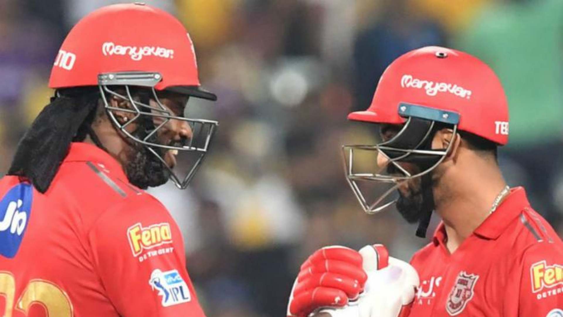 KL Rahul and Chris Gayle in a file photo. (Image credit: Twitter)
