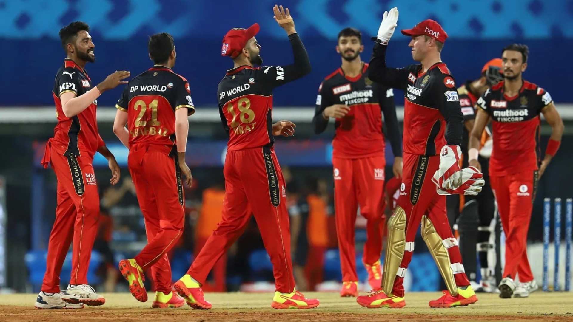 IPL 2021 - RCB players in a file photo. (Image credit: Twitter)
