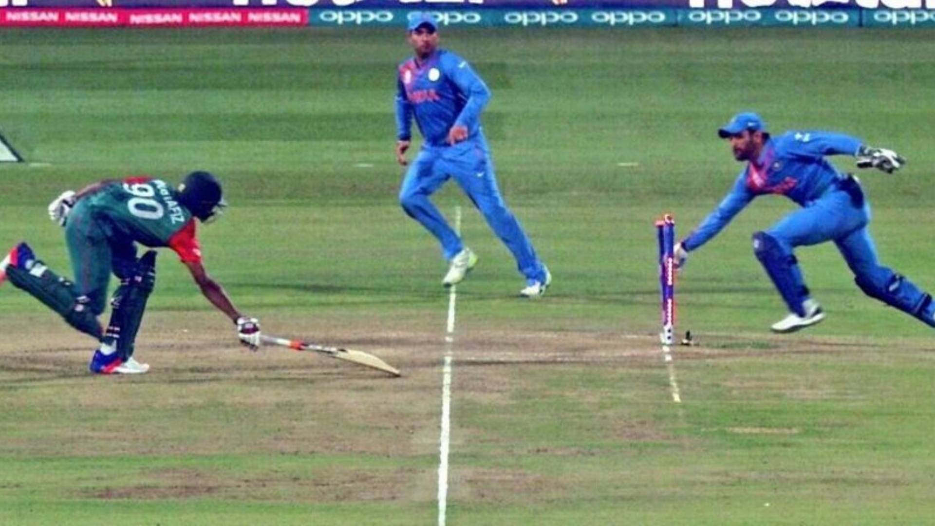 MS Dhoni's run-out of Mustafizur went viral on social media due to the speed with which he ran towards the stumps.