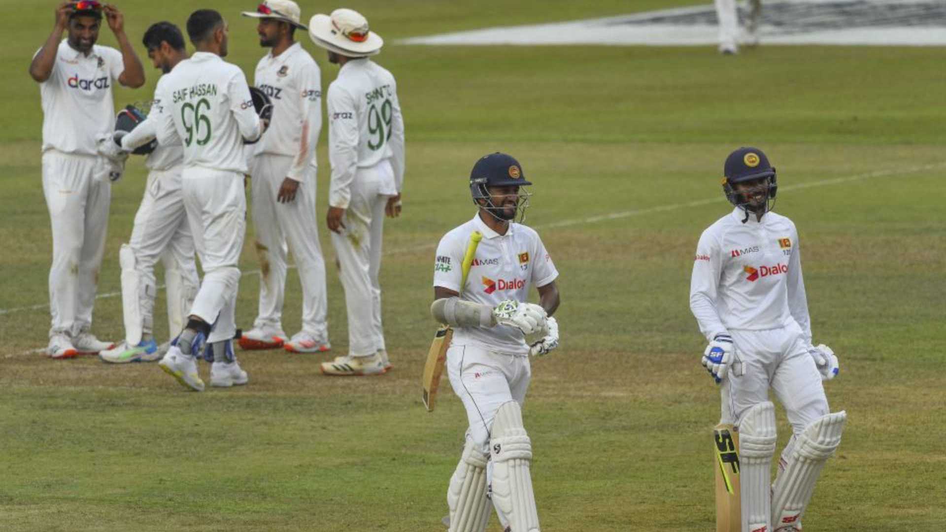 The first Test between Sri Lanka and Bangladesh ended in a draw. (Image credit: SLC)