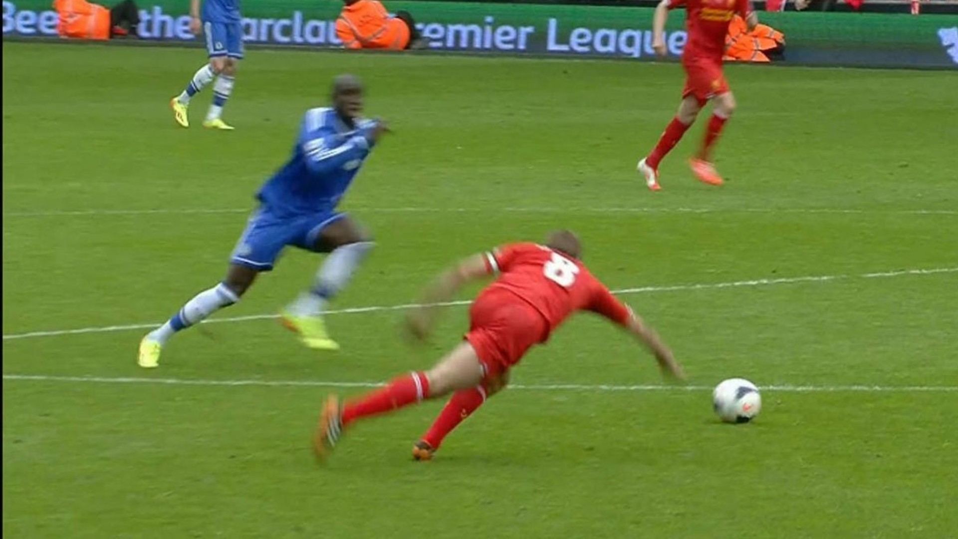 Liverpool Steven Gerrard slip