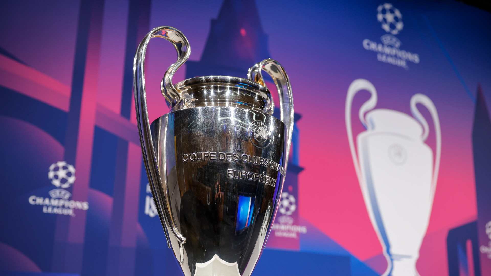 The Champions League trophy in a file photo. (Image credit: Twitter)