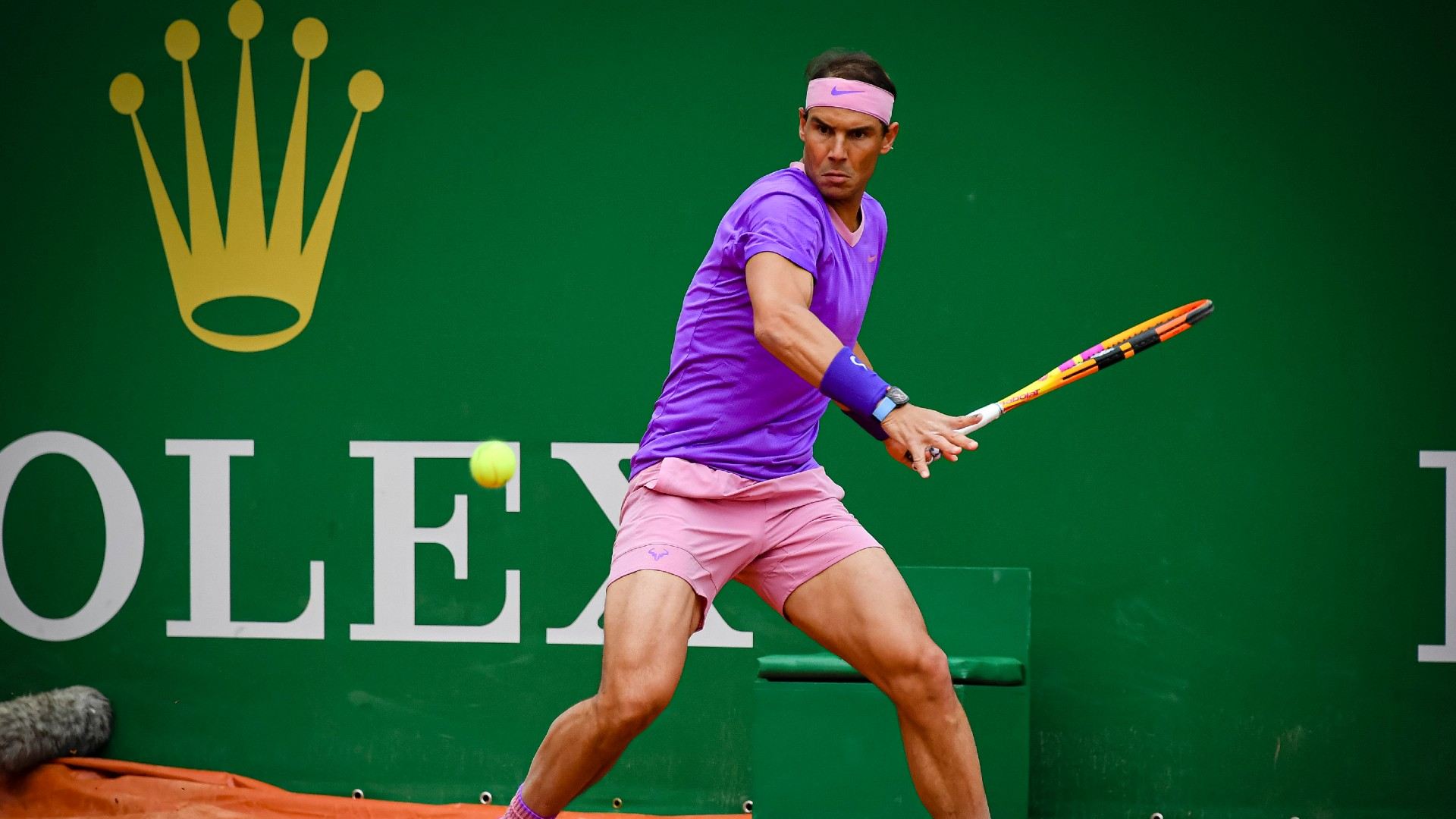 Monte Carlo Masters: Rafael Nadal in action. (Image: Twitter/@ATPtour)