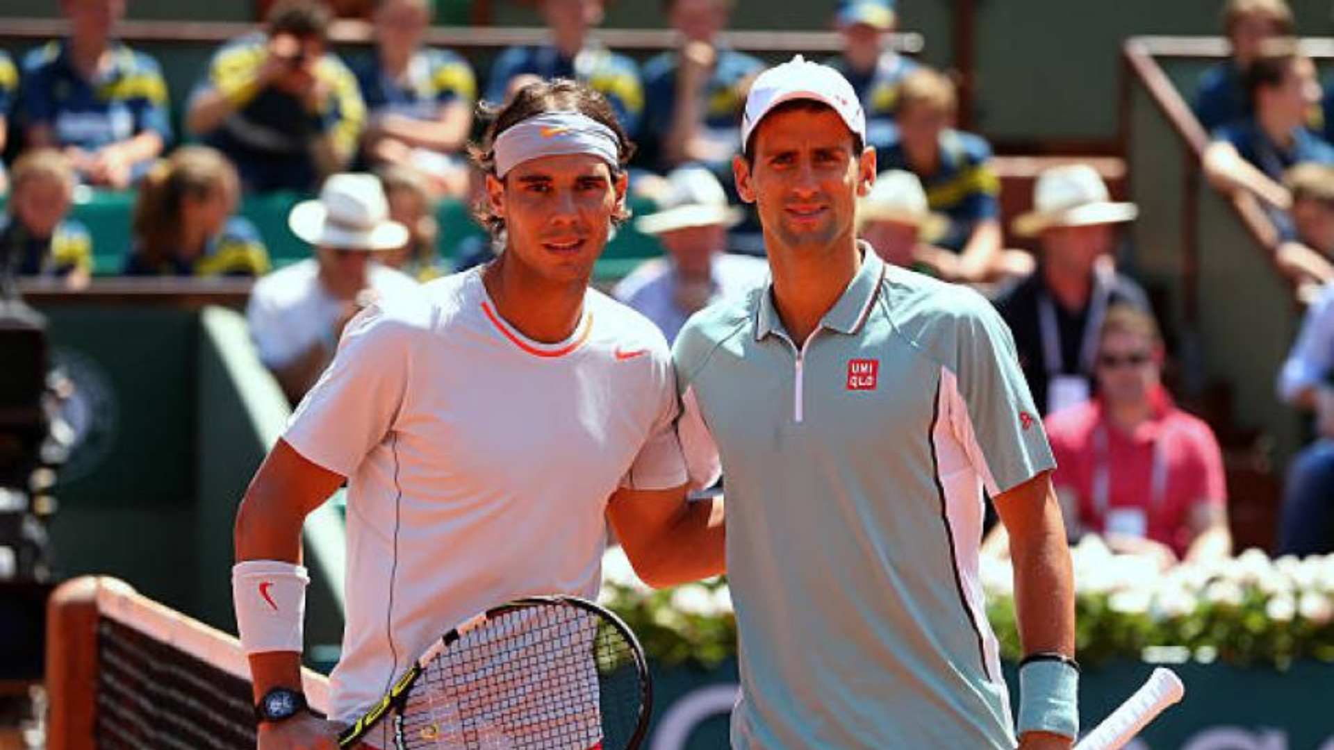 Rafael Nadal and Novak Djokovic in a file photo; Credit: Twitter
