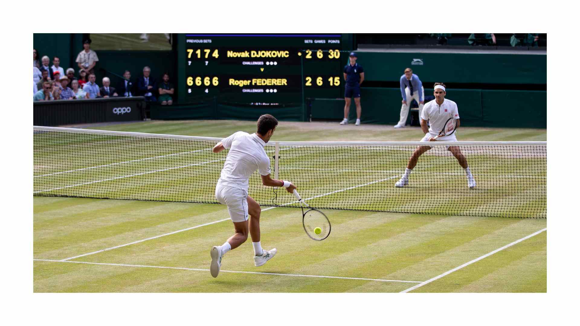 Novak Djokovic and Roger Federer in a file photo; Credit: Wimbledon Twitter page
